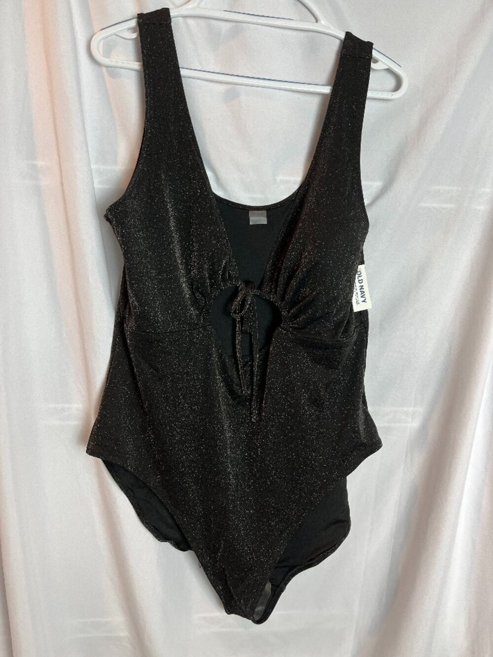 Women's Black sparkly Old Navy One piece Swimsuit Size XXL, NWT